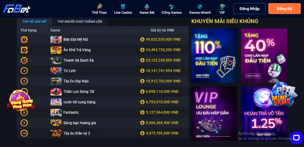 Khuyến mãi đặc biệt theo sự kiện ok368 win